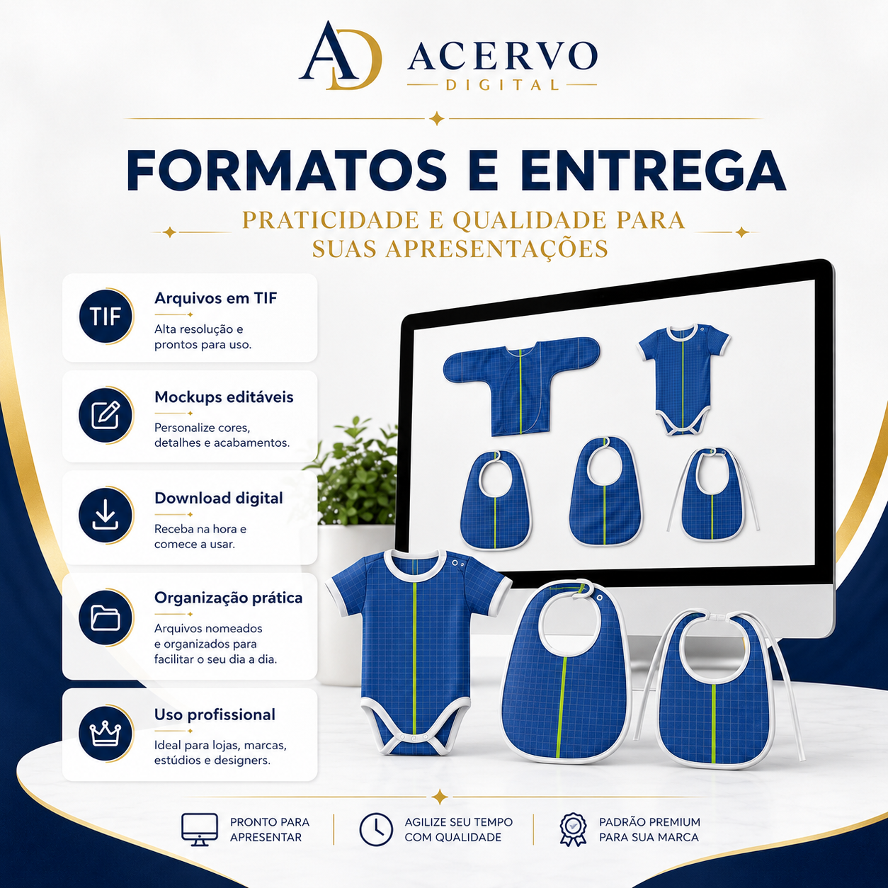 Kit com 5 Mockups de Moda Infantil — Arquivos Editáveis em TIF - Imagem 4