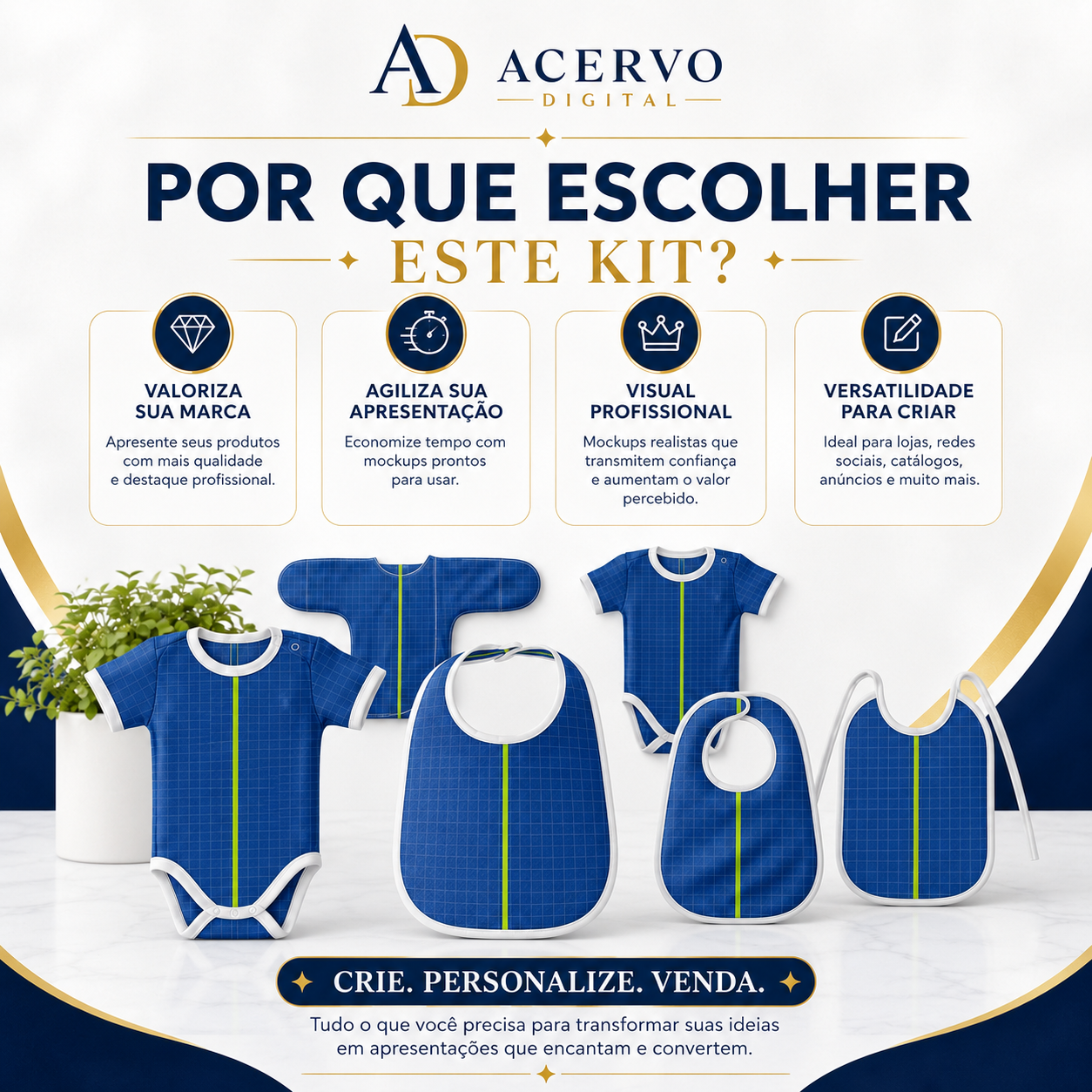 Kit com 5 Mockups de Moda Infantil — Arquivos Editáveis em TIF - Imagem 6