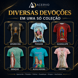 Pack 31 Artes Nossa Senhora e Devoções Marianas para Camisetas – Corel + 34 Mockups JPG